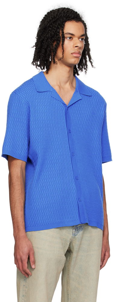 Košeľa Samsoe Samsoe Samsøe Samsøe Sagabin Knitted Polo Shirt Modrá | M24100013, 1