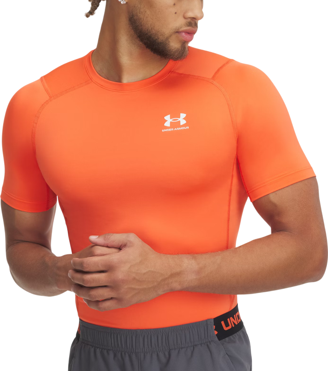 Tričko Under Armour Under Armour HG Armour Comp Short Sleeve T-Shirt Oranžová | 1361518-847, 0