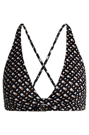 Plavky BOSS Monogram Bikini Top Rôznofarebný | 50535257, 0