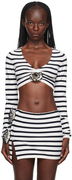 Jean Paul Gaultier 'The Flower' Striped Crop Top