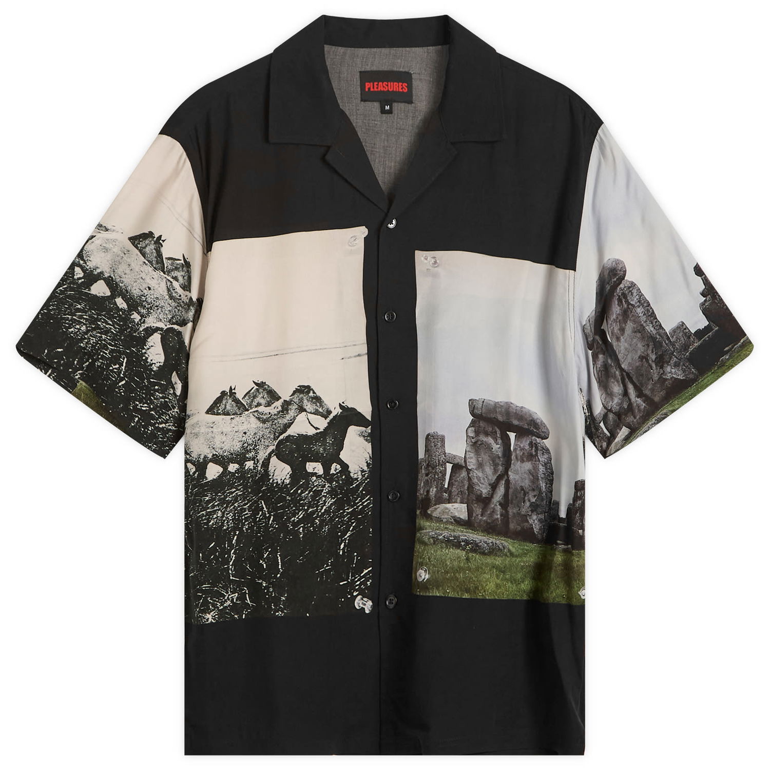 Košeľa Pleasures Pleasures Stone Horse Vacation Shirt Čierna | P25SP022-BLK, 1