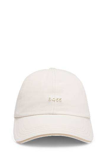 Šiltovka BOSS BOSS Cotton-twill Cap with Metal Logo Biela | 50533367, 0