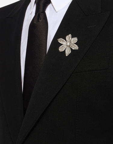 Spona Dolce & Gabbana Dolce & Gabbana Crystal Flower Brooch Metalická | WPQ3S4W111187655, 1