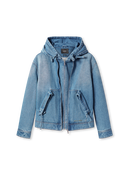 Reed Hooded Zip Denim Jacket