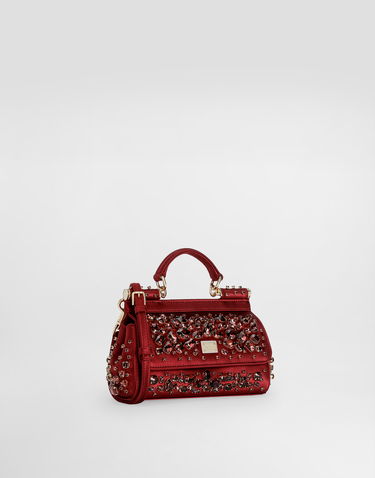 Kabelka Dolce & Gabbana Small Sicily Embellished Handbag Červená | BB7116C9S4880305, 2