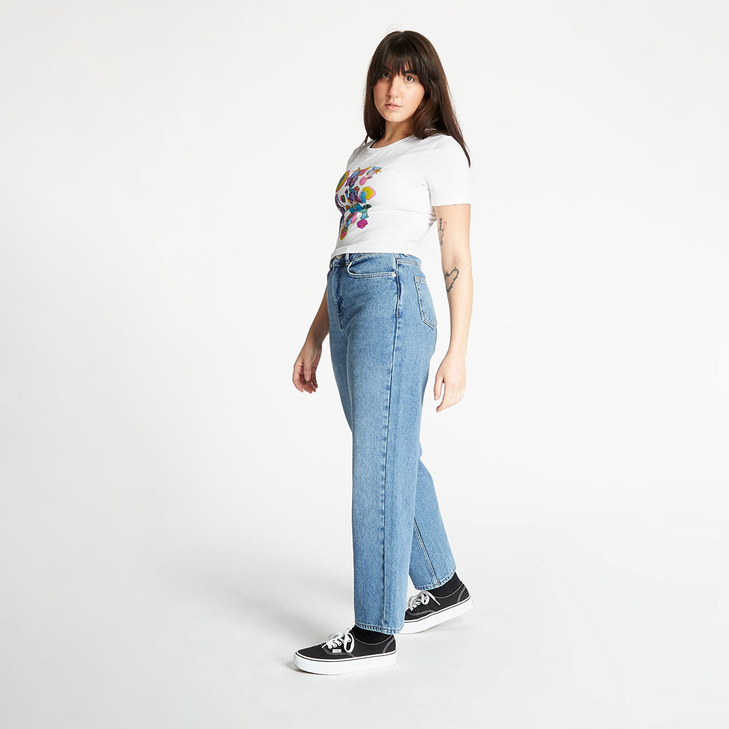 Tričko Footshop Romanian Artist Croptop Biela | FTSHP_65, 0