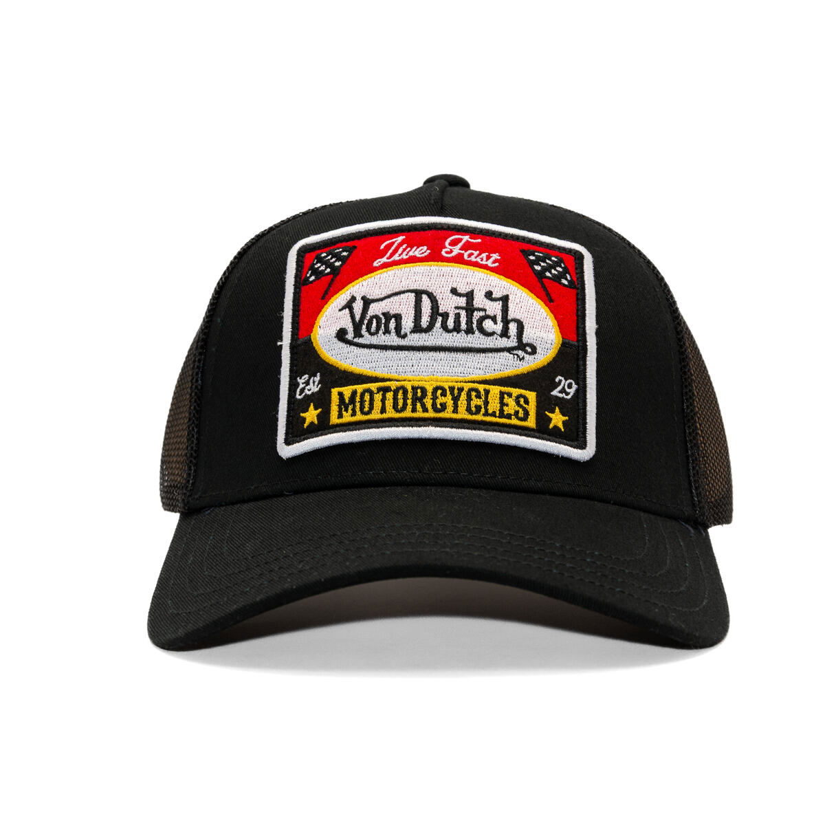 Šiltovka Von Dutch Von Dutch Live Fast Trucker Cap Čierna | VD/0/CAS1/BLACKY1B, 1