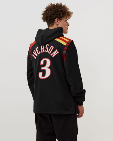 Dres Mitchell & Ness NBA Philadelphia 76ers Allen Iverson Alternate Spain Jersey Čierna | SMJY4203-P7606AIVBLCK, 3