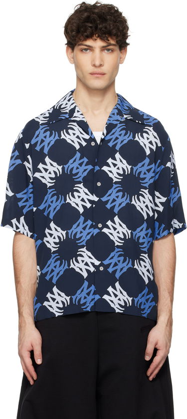 Košeľa AMIRI AMIRI MA Quad Bowling Shirt Navy | AMSTCA1080, 0