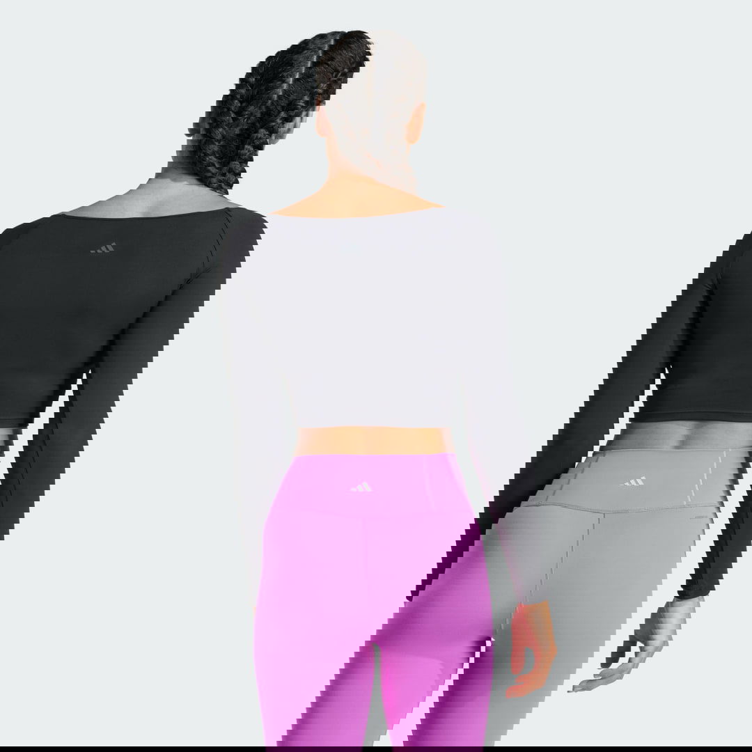 Tričko adidas Performance Yoga Long Sleeve Čierna | IS6714, 1