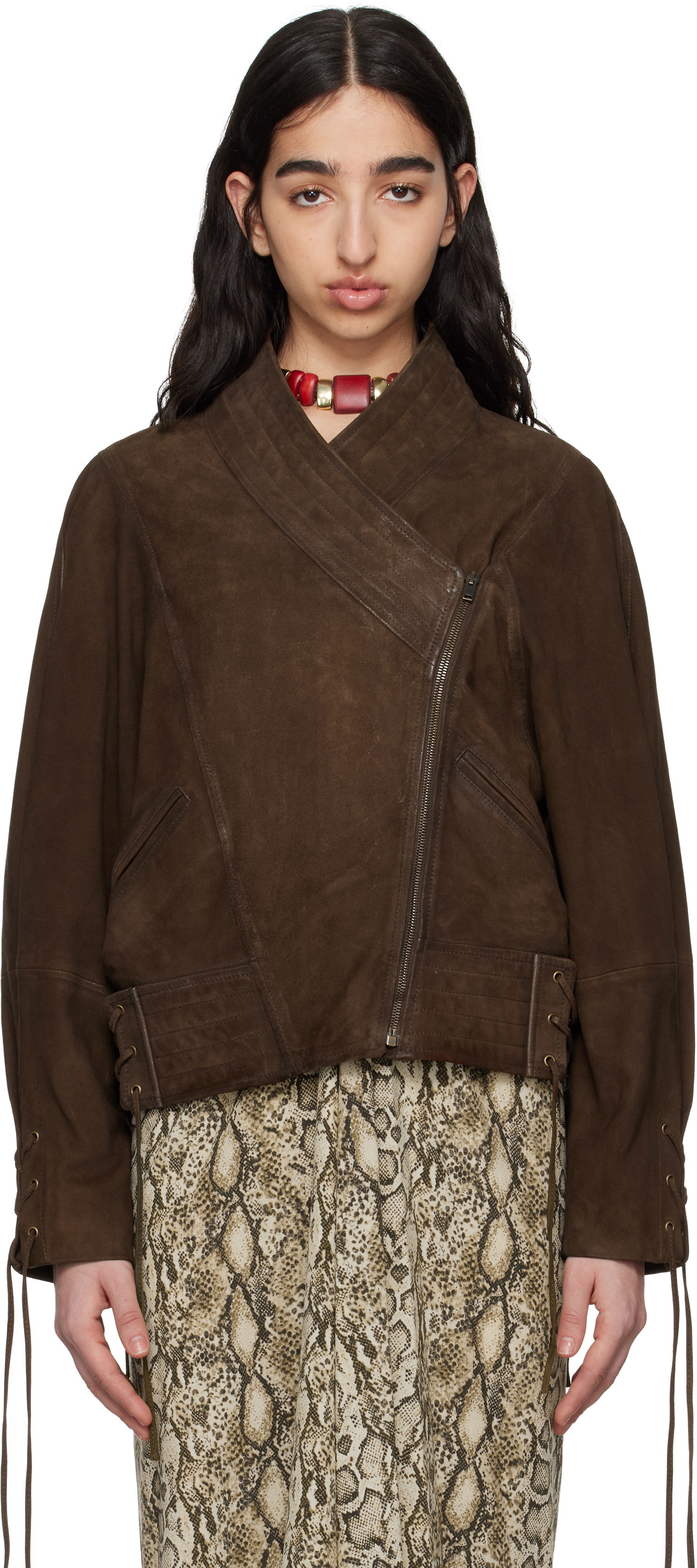 Bunda ISABEL MARANT Isabel Marant Edina Suede Jacket Hnedá | VE0511FB-C2B03I, 0