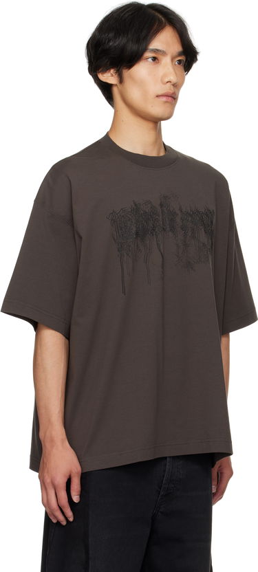 Tričko VETEMENTS Vetements Cradle of Filth Double Dripping Logo T-Shirt Hnedá | UCF76TR450C, 1