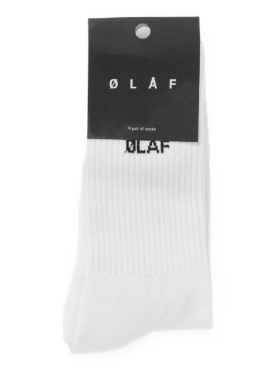 Ponožky ØLÅF MINI LOGO SOCKS Biela | 8720104746414