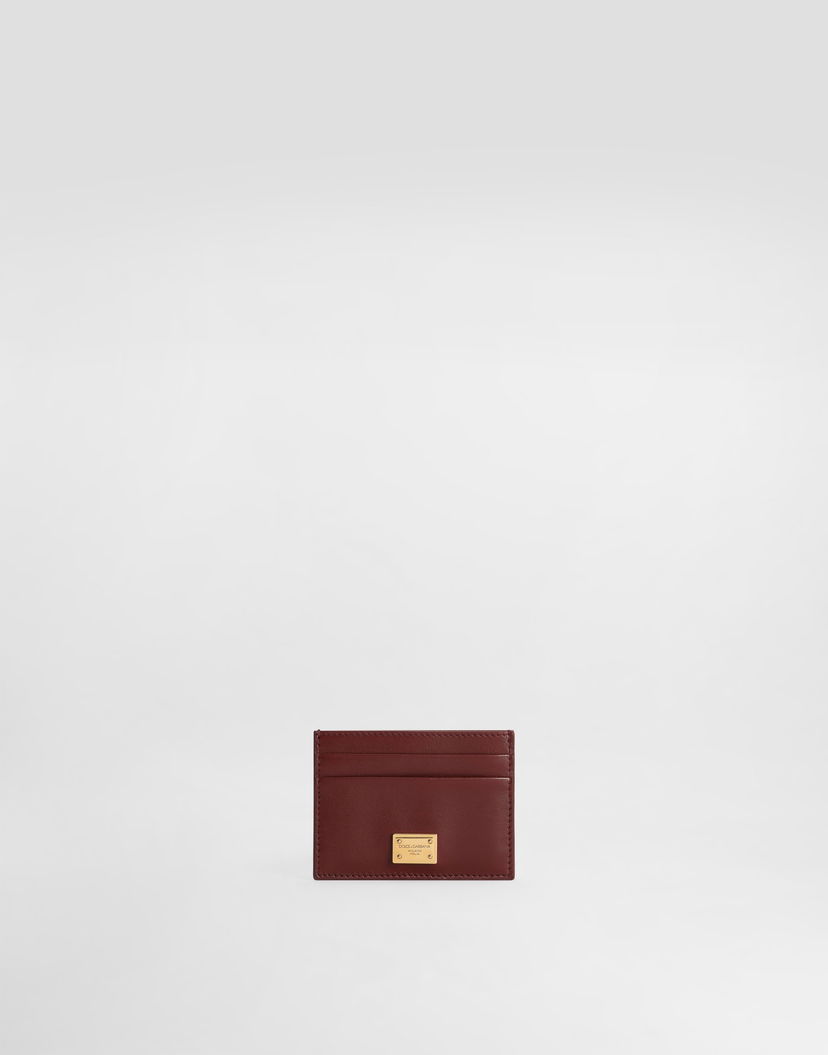 Peňaženka Dolce & Gabbana Dolce & Gabbana Plongé Calfskin Card Holder Vínová | BI0330A9S2580346