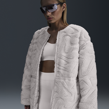 Kabáty Nike High Neck Fleece Jacket Hnedá | FV8025-104, 3