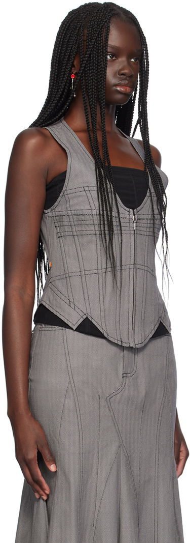 Tielko Miaou Miaou Dolly Corset Top Šedá | 7146HBTHYP, 1