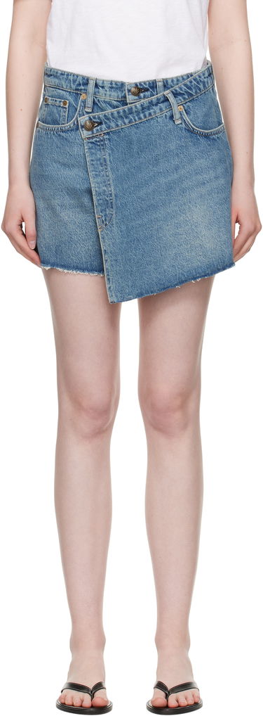 Sukňa rag & bone rag & bone Belinda Denim Mini Skort Modrá | WDD25P9003RGAM, 0