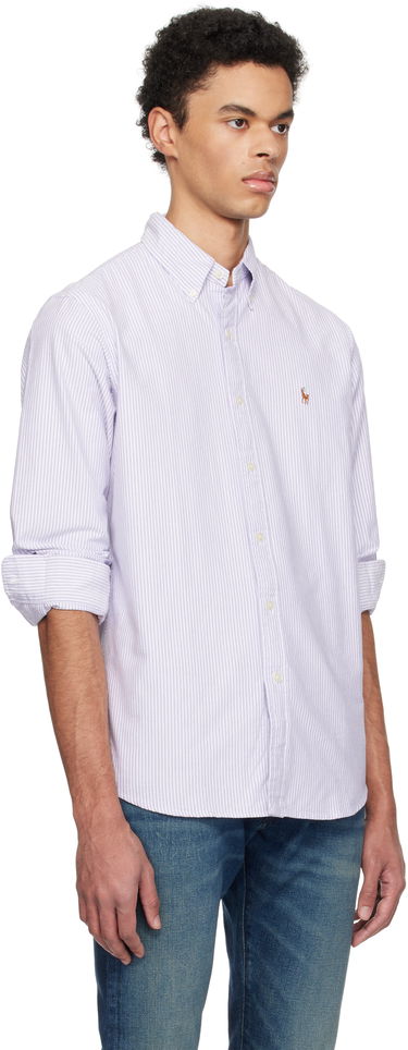 Košeľa Polo by Ralph Lauren Ralph Lauren Classic Fit Striped Oxford Shirt Fialová | 710942746003, 1