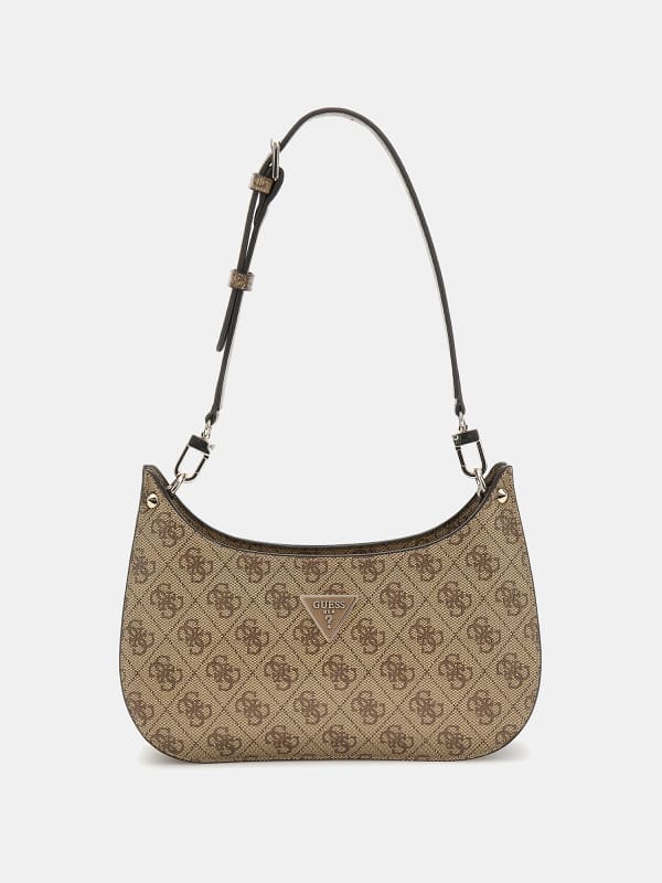 Taška cez rameno GUESS Meridian 4G Logo Mini Shoulder Bag Béžová | HWSG8778720, 0