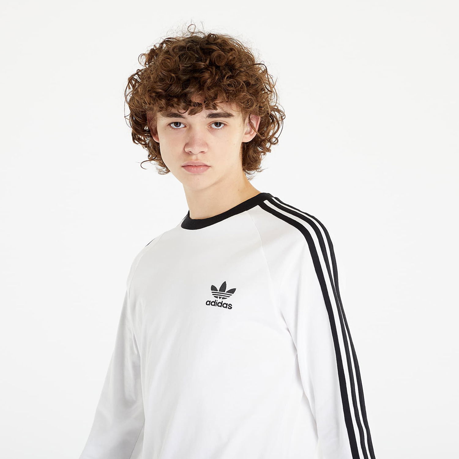Tričko adidas Originals 3-Stripes Long Sleeve Tee Biela | IA4879, 1
