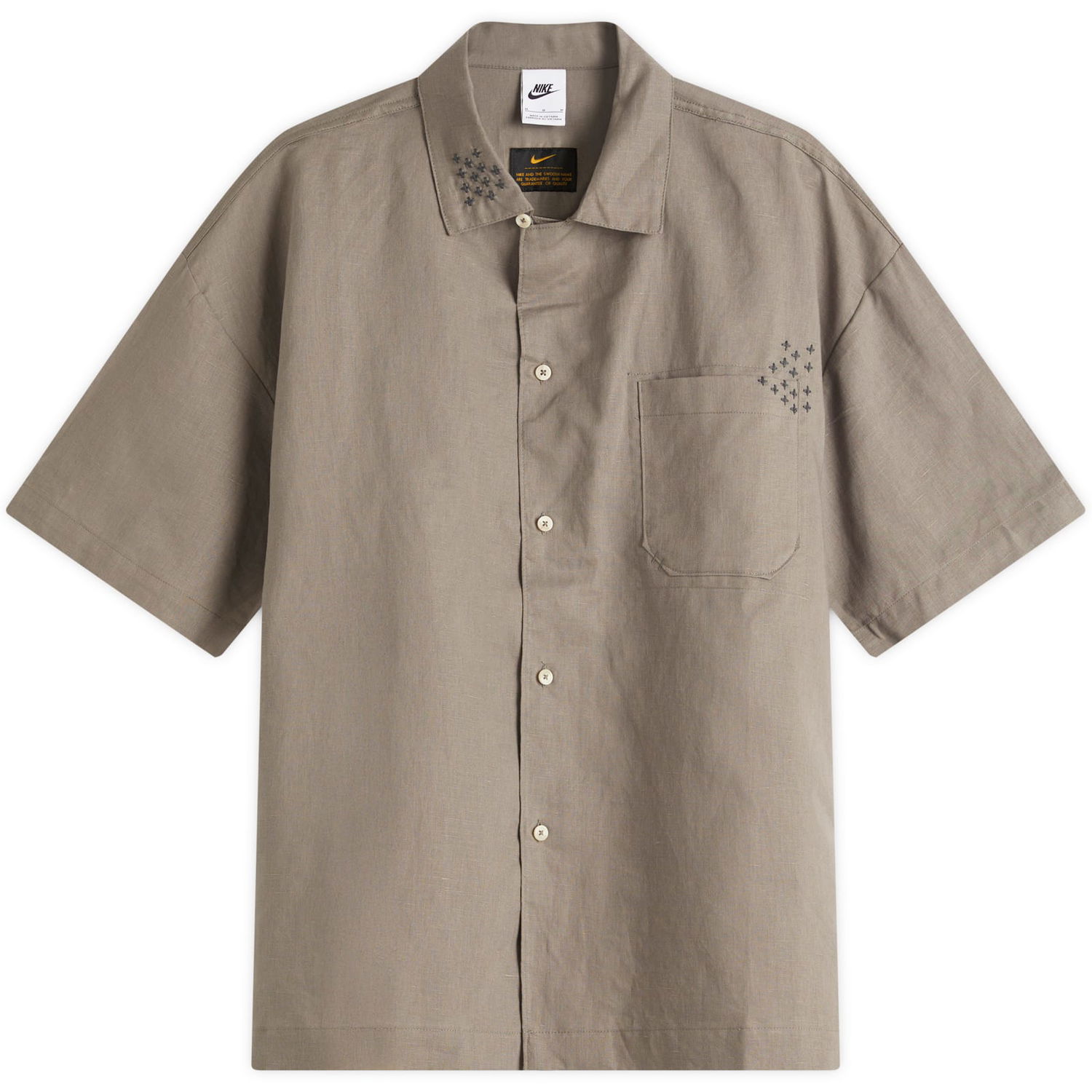 Košeľa Nike Life Sashiko Short Sleeve Shirt, Size Large Šedá | HJ2981-289, 1