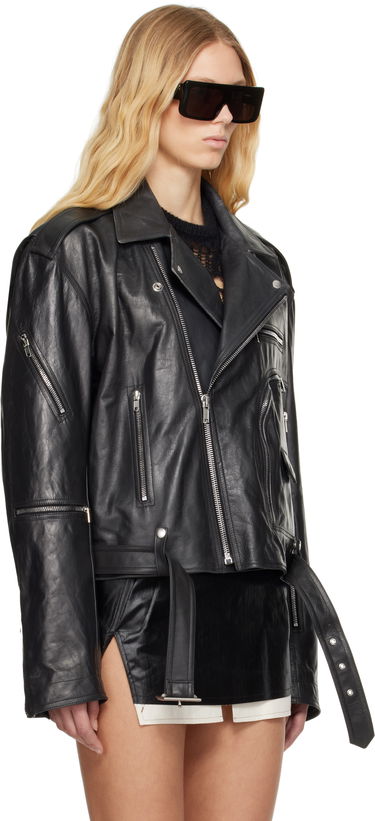 Bunda Rick Owens Rick Owens Jumbo Bauhaus Stooges Leather Biker Jacket Čierna | RP01E7717-009, 2