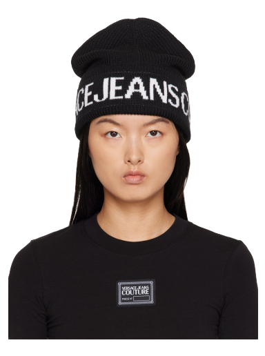 Kulicha Versace Jeans Couture Jacquard Beanie Čierna | E75VAZK40_EZG020