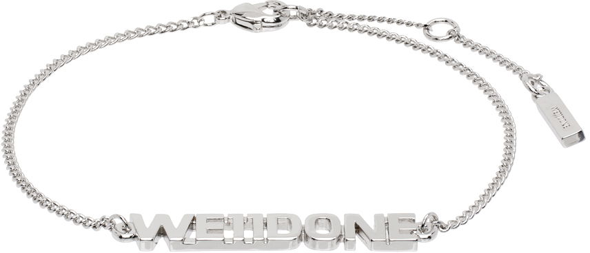 Náramok We11done We11done Lettering Chain Bracelet Metalická | WD-AJ2-24-540-U-SV, 0