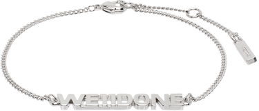 Náramok We11done We11done Lettering Chain Bracelet Metalická | WD-AJ2-24-540-U-SV, 0