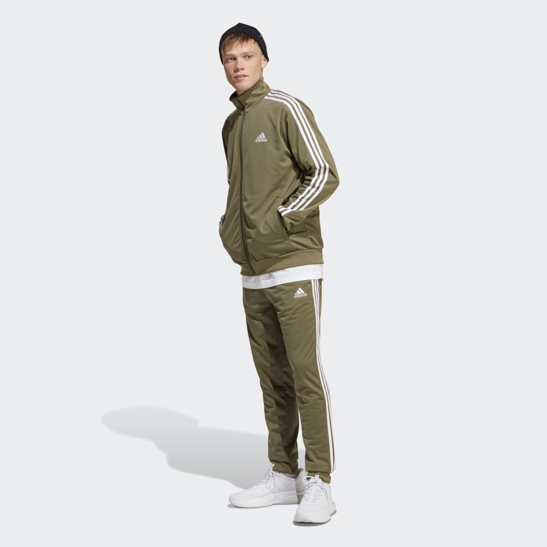 Súprava adidas Performance Basic 3-Stripes Tricot Zelené | IC6755, 0