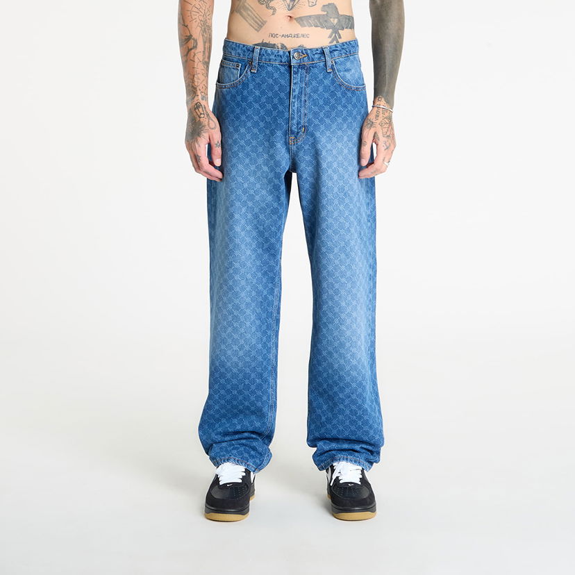 Džínsy DAILY PAPER Daily Paper Amba Monogram Jeans Modrá | 2411167