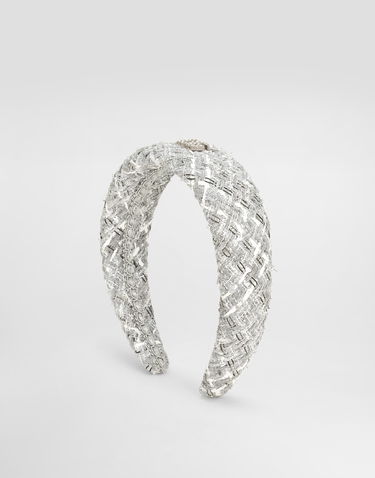 Čiapky a klobúky Dolce & Gabbana Dolce & Gabbana Lame Boucle Hairband Metalická | LB3L54FQOABS8100, 1