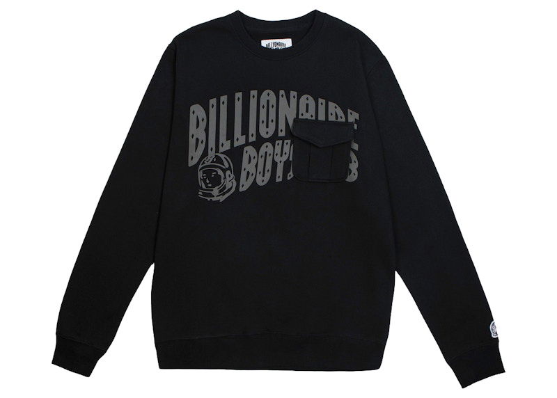 Sveter BILLIONAIRE BOYS CLUB Crew Neck Sweatshirt with Pocket Čierna | 8919304BLK, 0