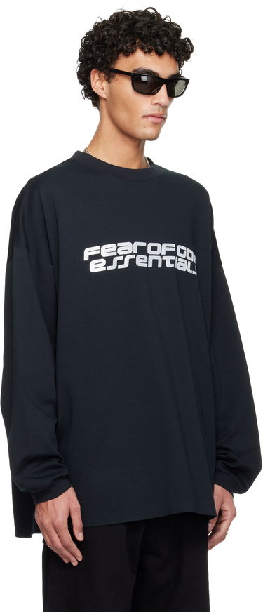 Tričko Fear of God ESSENTIALS Holiday Ponte 90s Long Sleeve T-shirt Čierna | 125HO254541F, 1