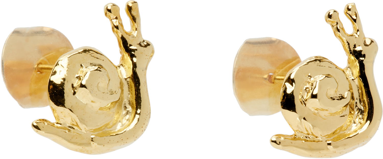 Náušnice Chopova Lowena Chopova Lowena Snail Gold Stud Earrings Žltá | 6582, 1