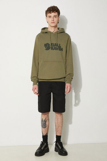 Mikina FJÄLLRÄVEN Logo Hoodie M Béžová | F84144-622, 4