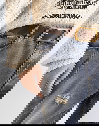 Džínsy Dolce & Gabbana Distressed Denim Trousers Šedá | GP16UDG8OJ1S9001, 3