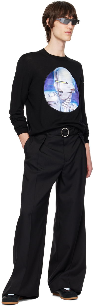 Sveter Stella McCartney Stella McCartney Embroidered Crewneck Sweater Čierna | 6K07133S2479, 3