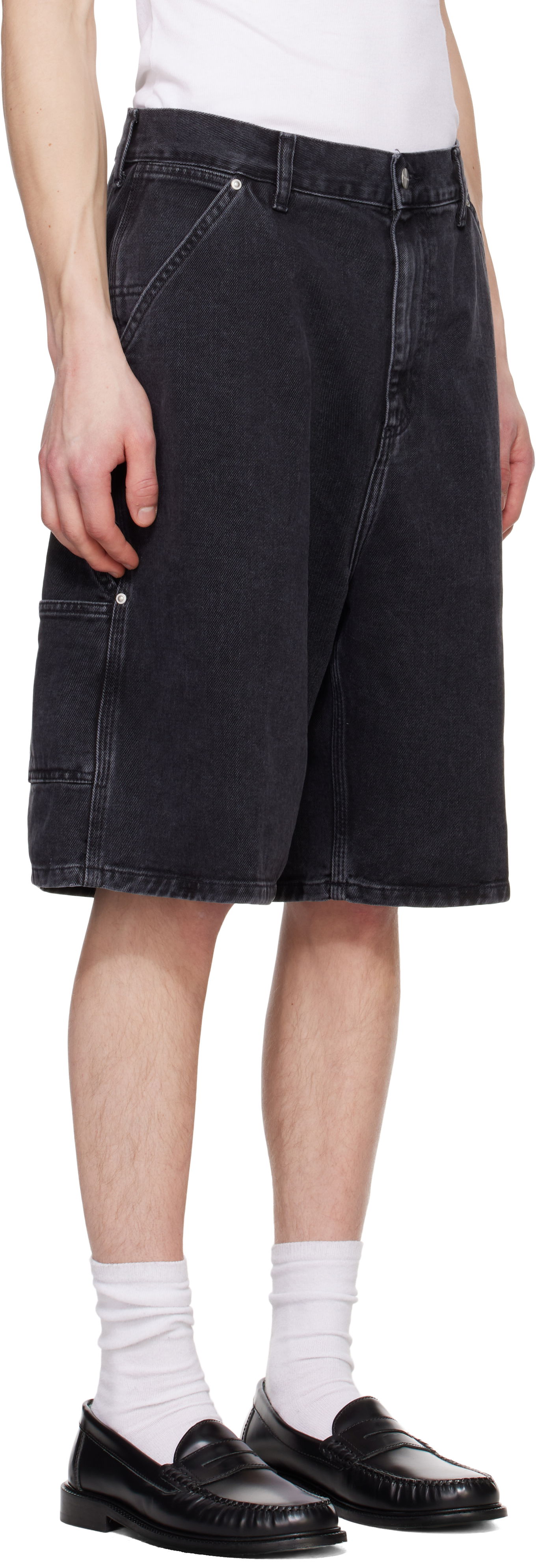 Šortky Carhartt WIP Carhartt WIP Rivet Denim Shorts Čierna | I034319, 1