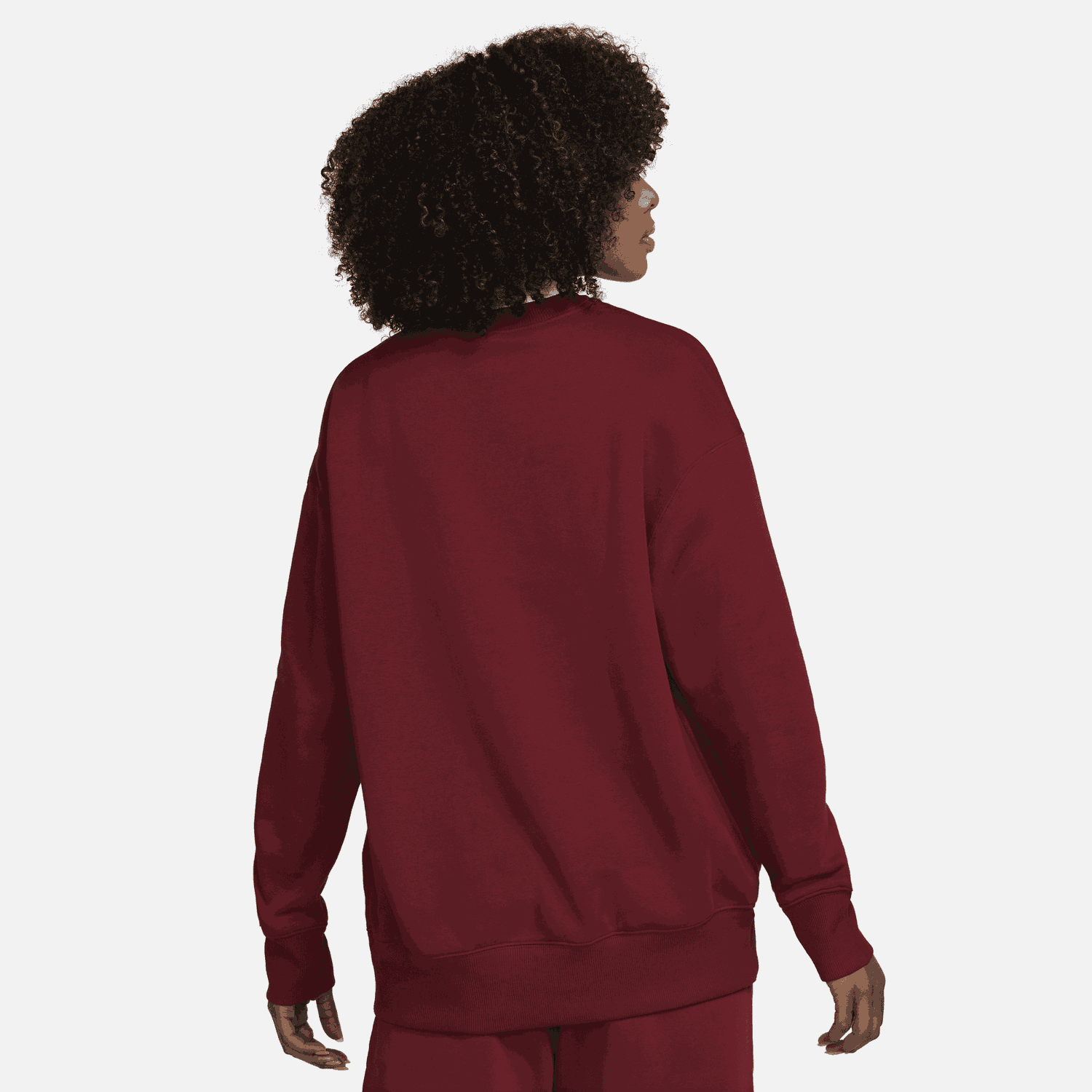 Sveter Nike Nike Phoenix Fleece Oversized Crew Sweat Team Red/White Červená | DQ5733-677, 1