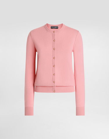 Sveter Dolce & Gabbana Dolce & Gabbana Cashmere Cardigan with Inside-Out Seams Ružová | FXV05TJBW0BF0473, 0