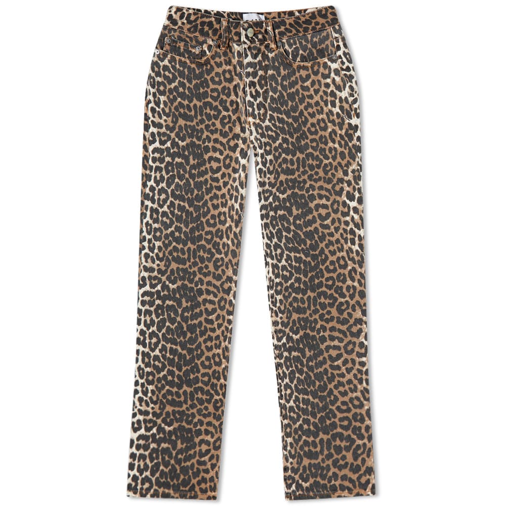 Džínsy GANNI Leopard Print Flare Jeans Rôznofarebný | J1059-943, 0