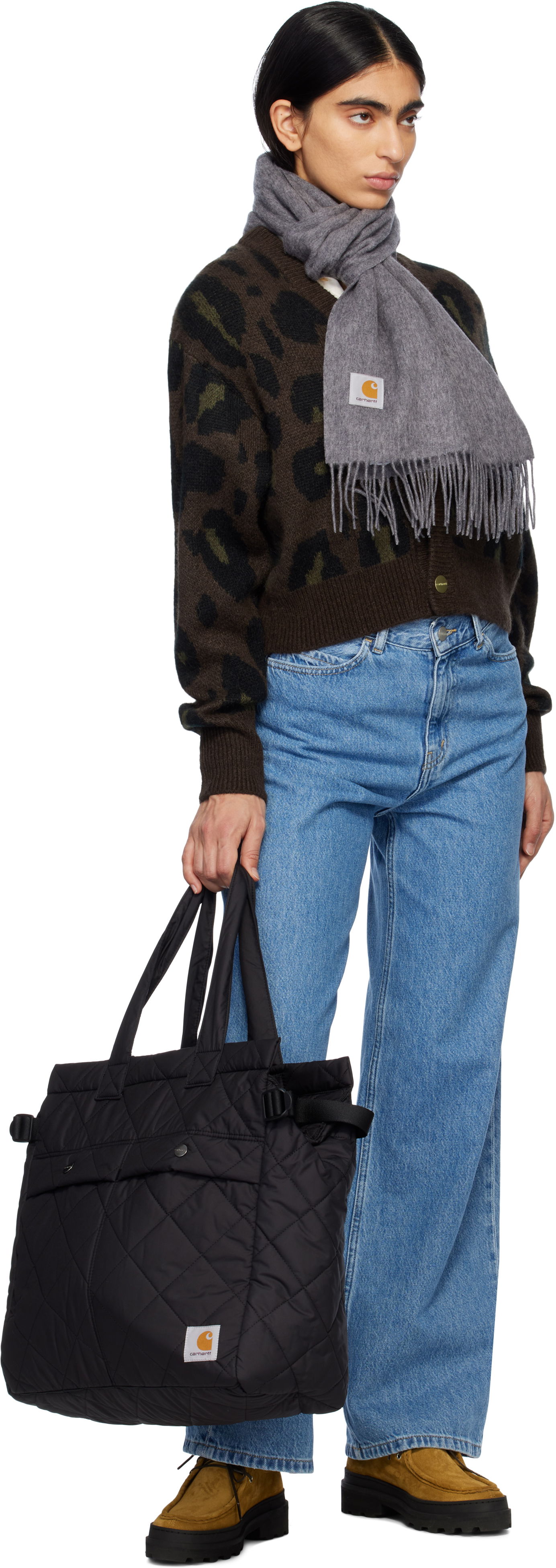 Šál Carhartt WIP Crew Wool Scarf Šedá | I013507 ZMXX, 1