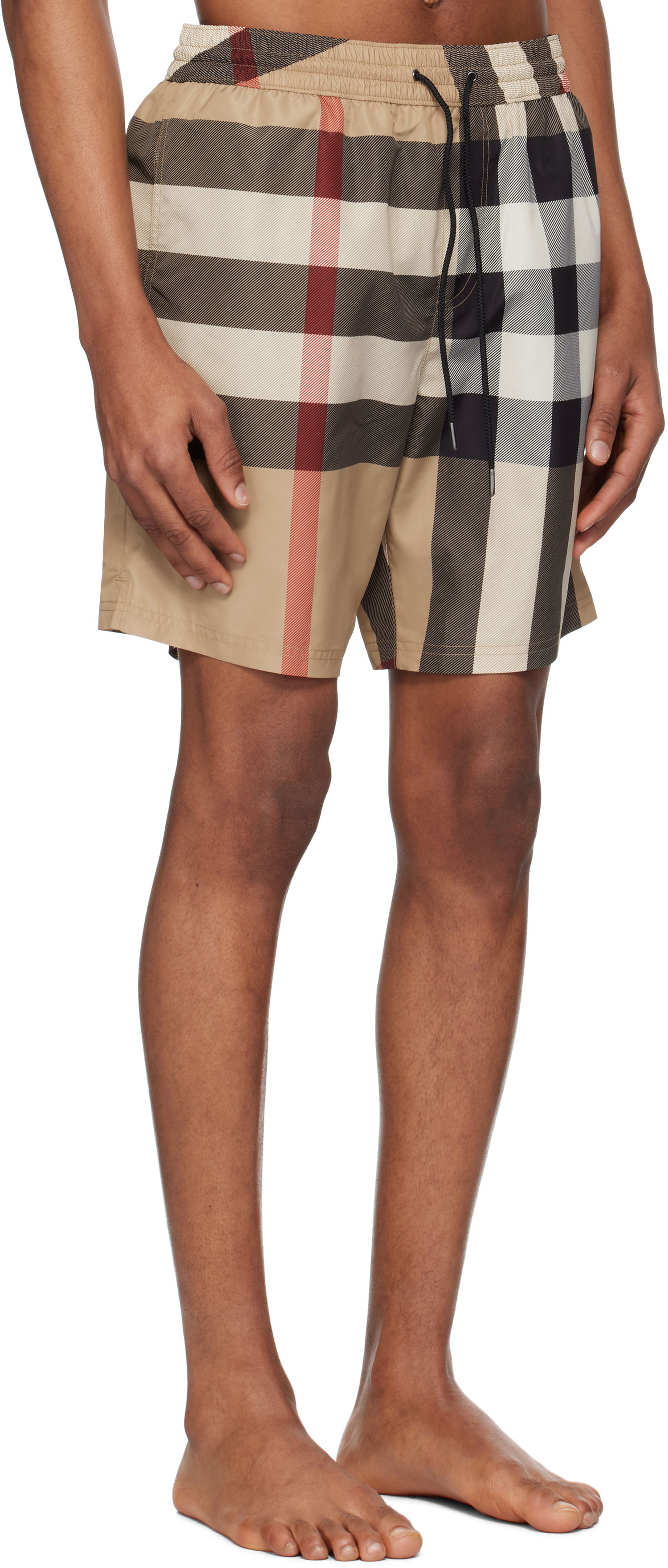 Plavky Burberry Burberry Check Swim Shorts Béžová | 8107272, 1