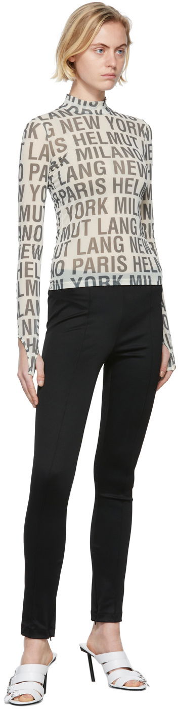 Legíny Helmut Lang Helmut Lang Double Needle Rib Leggings Čierna | J06HW202, 3