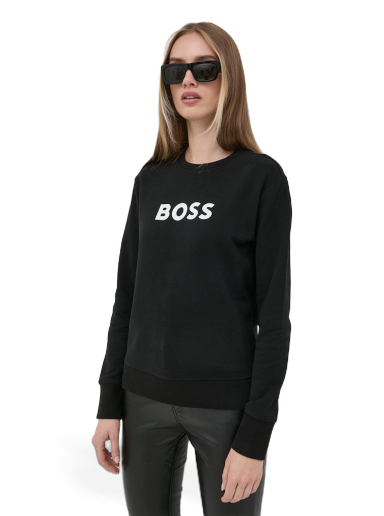 Mikina BOSS Cotton Crewneck Čierna | 50468357