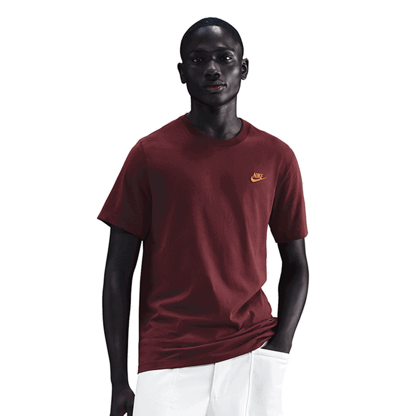 Tričko Nike NSW Club T-Shirt Vínová | AR4997-619