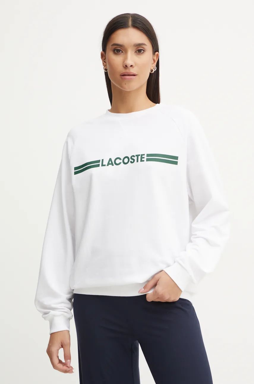 Mikina Lacoste White Graphic Sweatshirt Biela | SF1472, 0