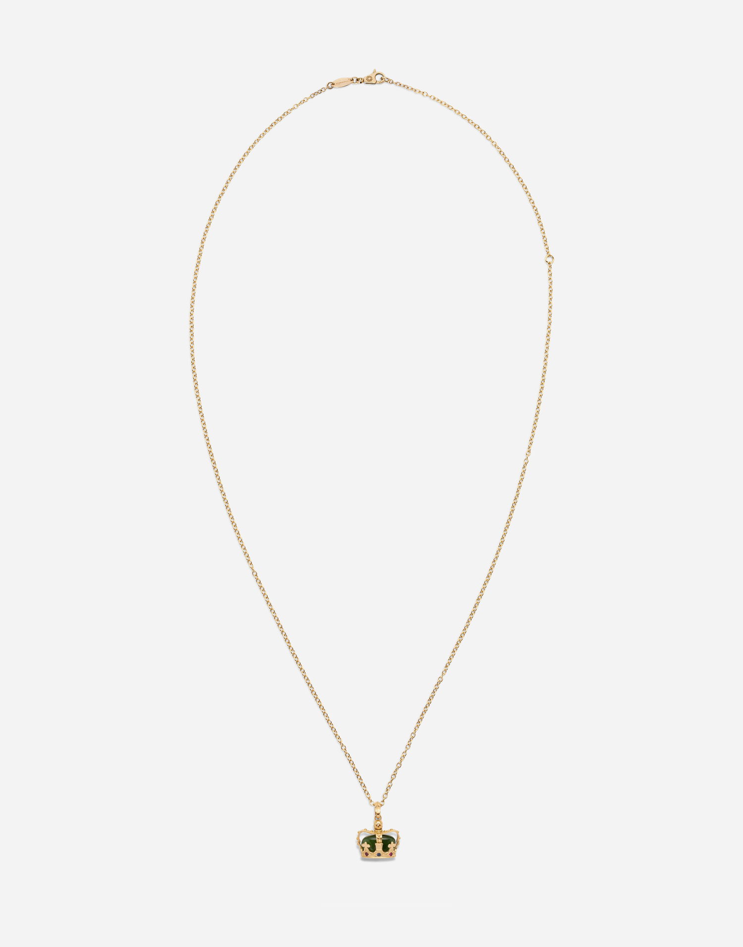 Náhrdelník Dolce & Gabbana Dolce & Gabbana Royal Crown Pendant with Jade, Rubies, and Sapphire Žltá | WAKK1GWNFG1ZOO00, 0
