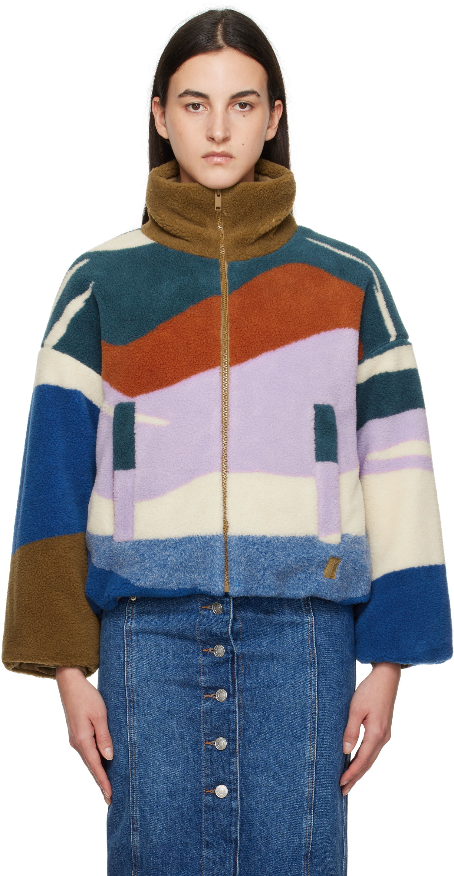 Bunda Max Mara Angolo Fleece Zip-Up Jacket Rôznofarebný | 2425906012600 MM13183, 0